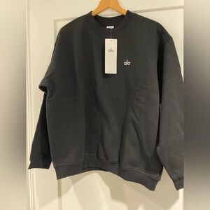 **SET** YOU GET BOTH CREWNECK && SWEATPANTS SIZE MEDIUM NWT BLACK / ALO ACCOLADE